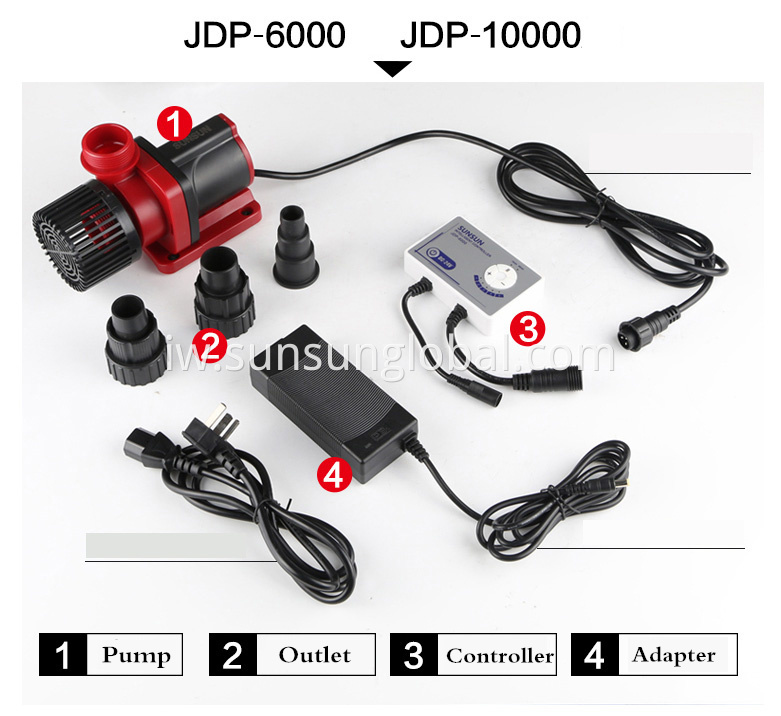 SUNSUN סין 24 וולט אוטומטית בלחץ גבוה חשמלי כרייה Sumberisible dc משאבת מים